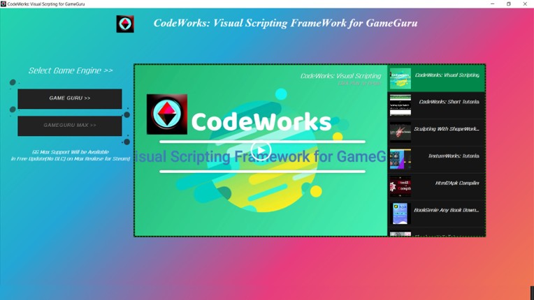 CodeWorks: Visual Scripting Framework screenshot