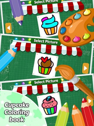 Cupcake Coloring Book Kids Game screenshot