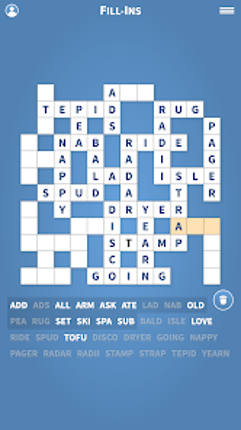Fill-Ins · Word Fit Puzzles screenshot