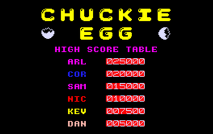 Chuckie Egg (arcade) screenshot
