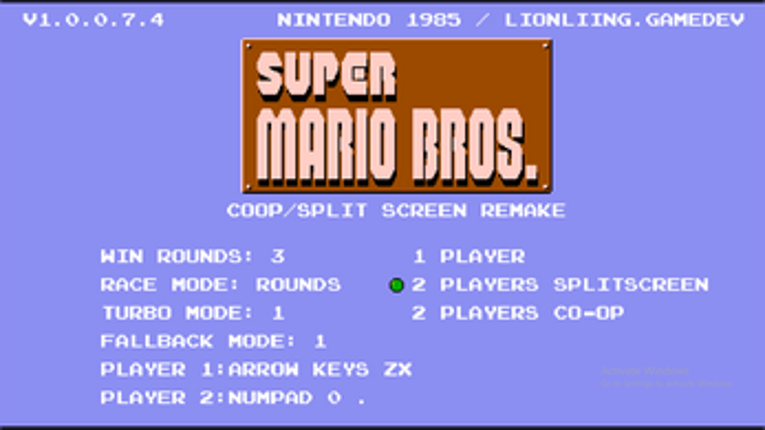 v19 Mario 1 Split Screen NES HTML5 Image