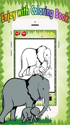 Wild animals Coloring Book: These cute zoo animal coloring pages provide learning skill games free for children and toddler any age screenshot