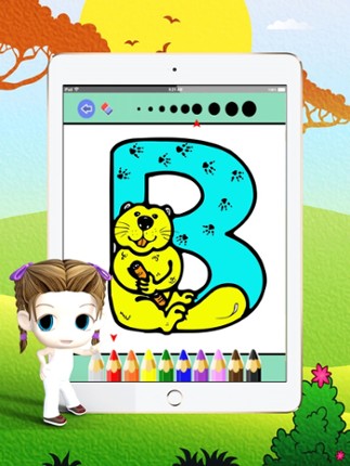 ABC Draw Pad : Learn to painting and drawing coloring pages printable for kids free screenshot