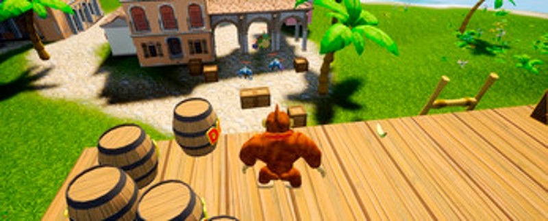 Donkey Kong vs Banana Thieves (PS One style) screenshot