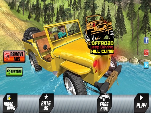 4x4 Offroad Jeep Hill Climbing Image