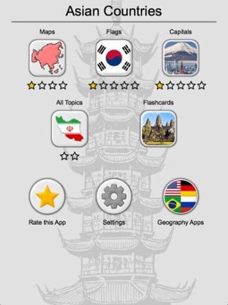 Asian Countries &amp; Middle East - Flags and Capitals screenshot