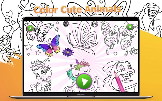 Cute Animal Coloring for Kids Image