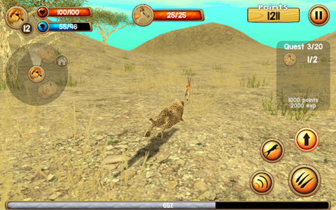 Wild Cheetah Sim 3D screenshot