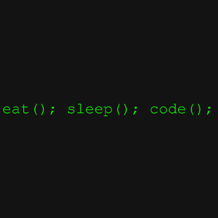 eat(); sleep(); code(); Game Cover