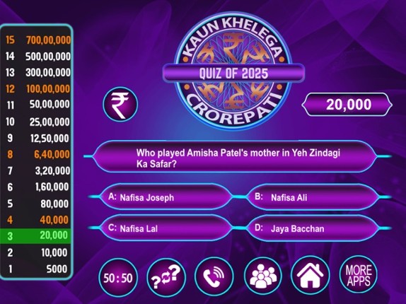 KBC Crorepati Quiz 2025 Hindi screenshot