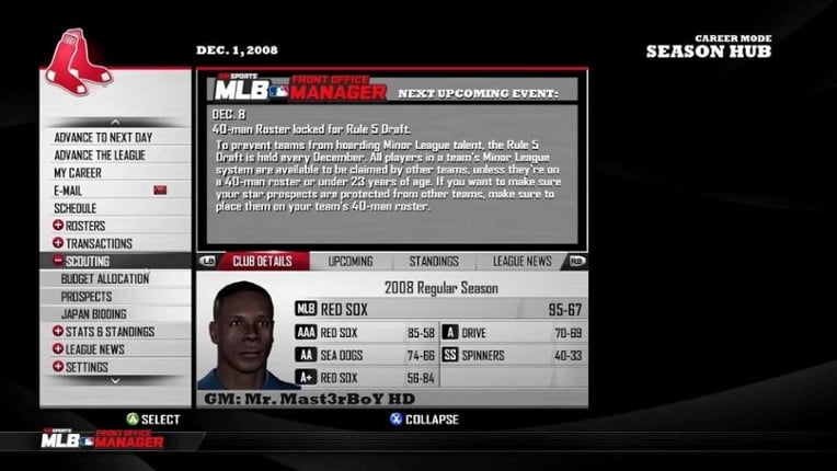 MLB Front Office Manager screenshot