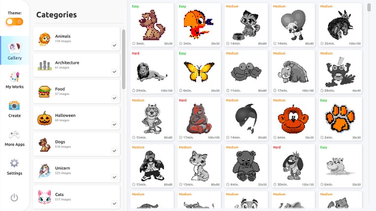 Pixel Art Coloring Book screenshot