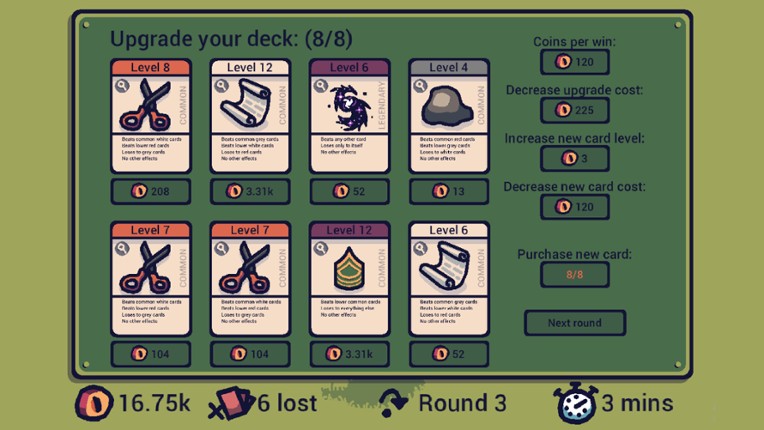 Deck paper scissors screenshot