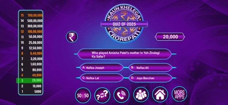 KBC Crorepati Quiz 2025 Hindi screenshot