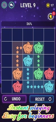 Adorable Cats glow connect screenshot