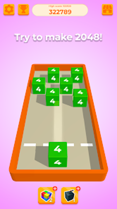 Chain Cube 2048: 3D merge game screenshot