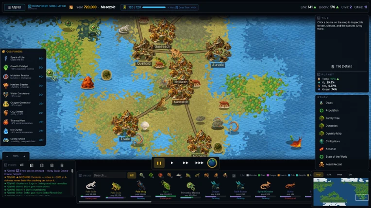 Biosphere Simulator screenshot