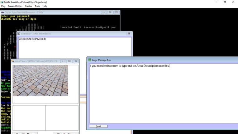 City of Ages: Picture Supportive Text MUD screenshot