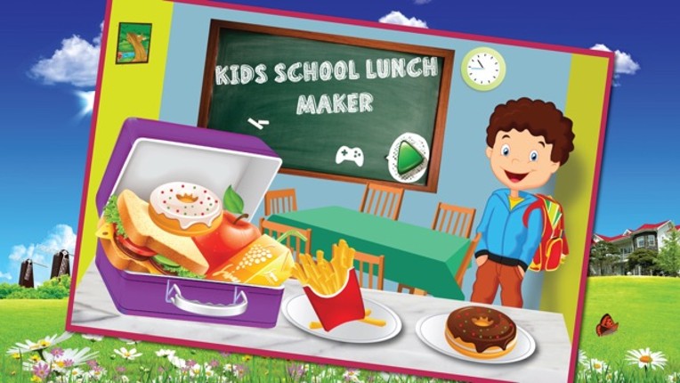 Kids school lunch maker – A school food & lunch box cooking game for girls screenshot