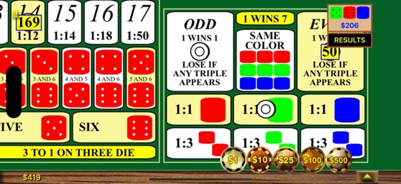 Sic Bo / Hi-Lo screenshot