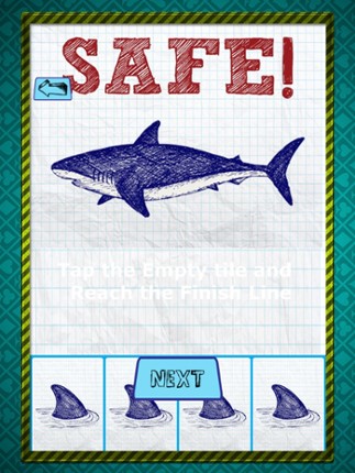Stick-man Doodle Steps: Dont Step on The Shark Fins Image