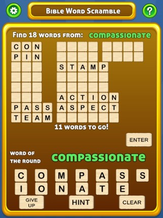 Bible Word Scramble screenshot