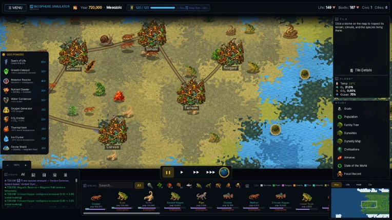Biosphere Simulator screenshot