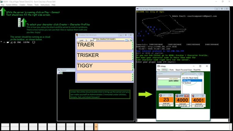 City of Ages: Picture Supportive Text MUD screenshot