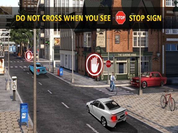 City Street Car Driving Image