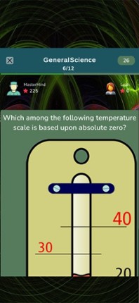 General Science Knowledge Test screenshot