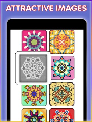 Mandala Cross Stitch Coloring screenshot