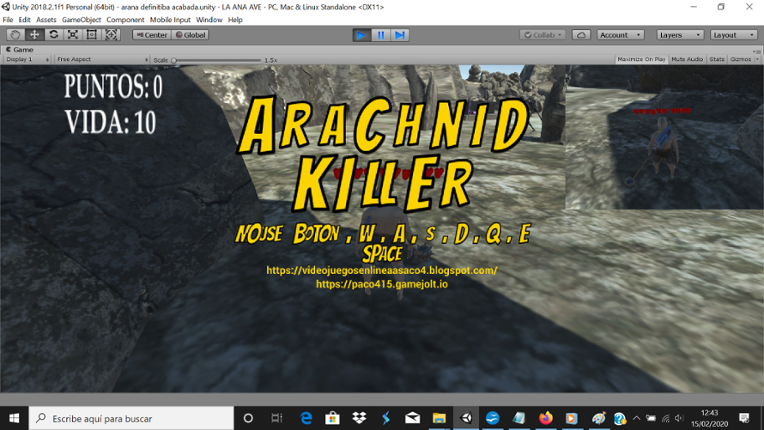 arachnid killer Game Cover