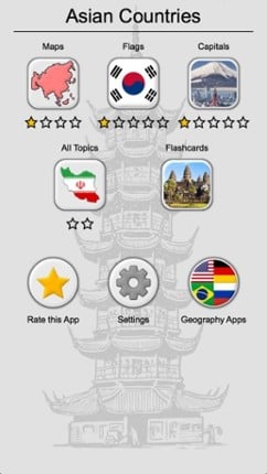 Asian Countries &amp; Middle East - Flags and Capitals screenshot