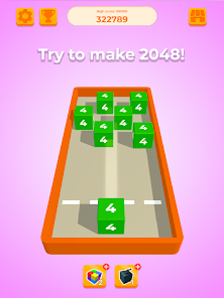 Chain Cube 2048: 3D merge game screenshot