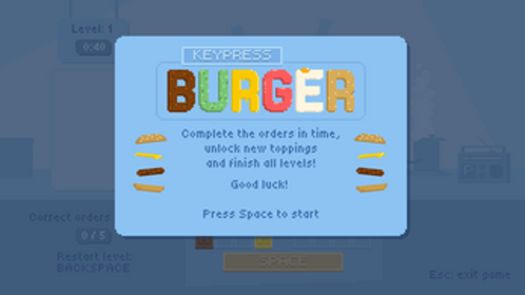 Keypress Burger Image