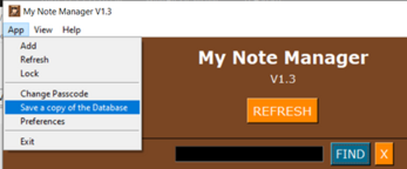 My Note Manager - Desktop Application screenshot
