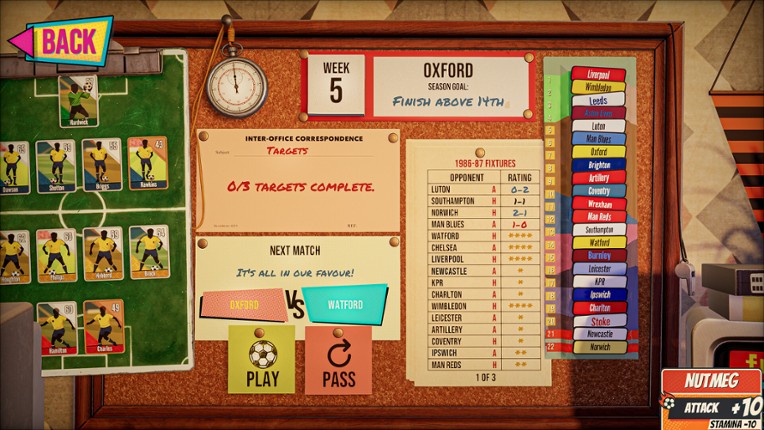 NUTMEG! A Nostalgic Deckbuilding Football Manager screenshot
