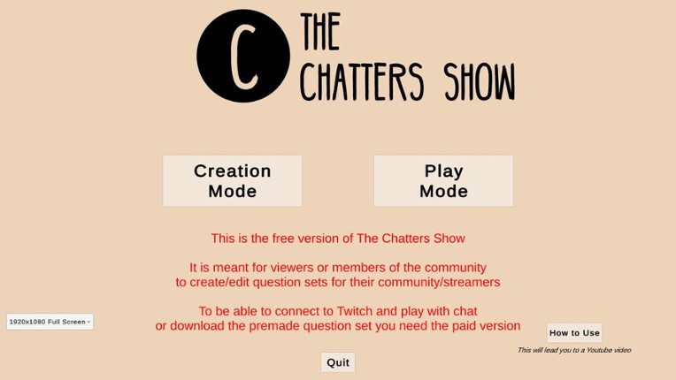 The Chatters Show Free Version screenshot