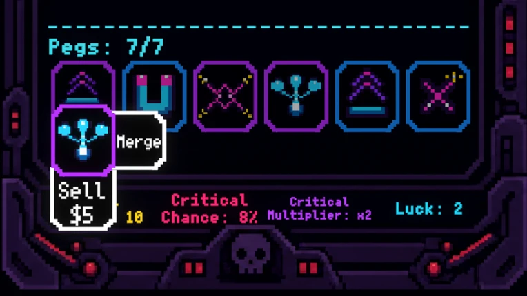 CURSECADE: Pachinko Roguelite screenshot
