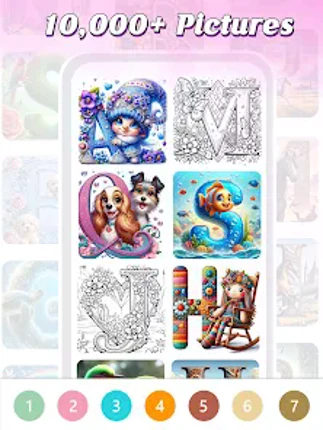 Letter Art Coloring Book screenshot