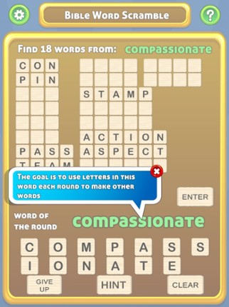 Bible Word Scramble screenshot