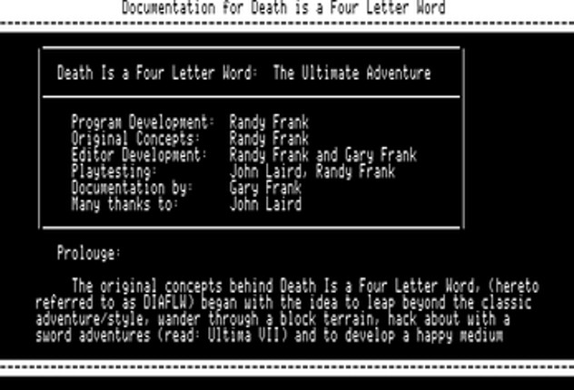 Death is a Four Letter Word: DIAFLW screenshot