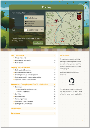 Dropdowns - The Unity UGUI Guide Image