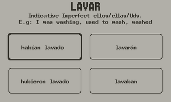 Tiny Tester - Spanish Conjugations Image
