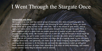 I Went Through the Stargate Once Image