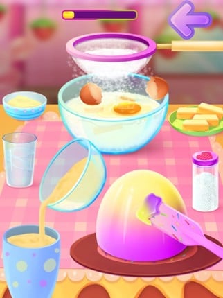 Queen Skirt Cake Making screenshot