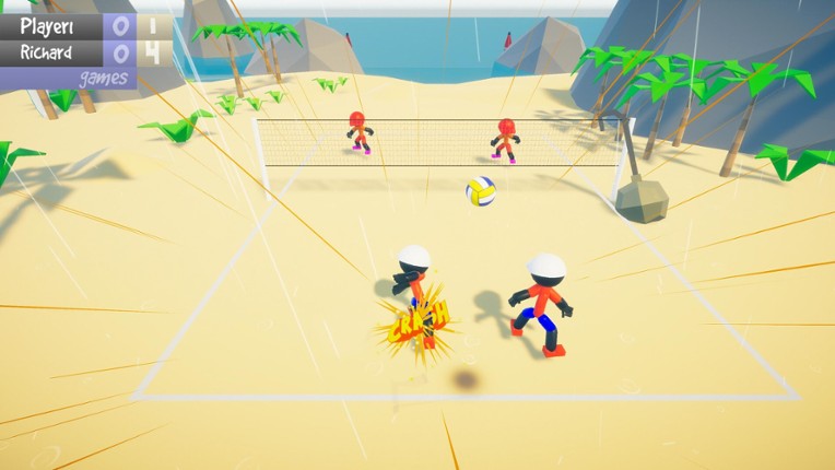 Stickman Beach Volleyball DELUXE screenshot