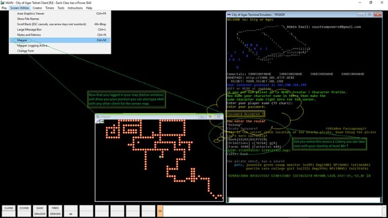 City of Ages: Picture Supportive Text MUD screenshot
