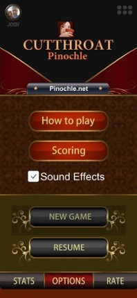 Cutthroat Pinochle Online screenshot