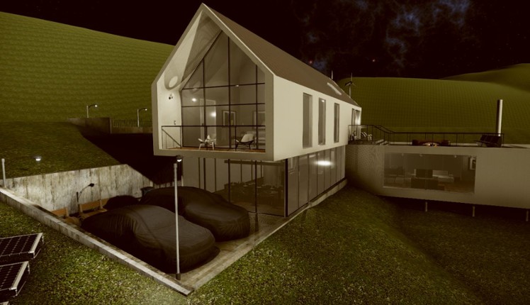 Revit Sample House Interactive 3D model. Image